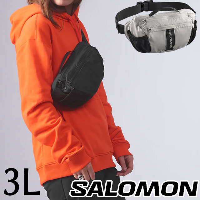サロモン ウエストバッグ メンズ レディース ACS 3 ウエストパック 3L コンパクト ベルト ウエストポーチ ボディバッグ 男女兼用 ランニング ジョギング 自転車 日常 BAG バック ブラック グレー LC2324200 LC2868300 メール便送料無料 最強翌日配送 evid