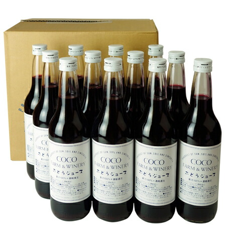 【地域貢献】ぶどうジュース 12本セット ココ・ファーム・ワイナリー 600ml&times;12 COCOFARM&WINERY 栃木県 足利市 ココファーム アルコール0% コンコード種 ポリフェノール 合成保存料 合成甘味料 不使用｜自然と家具とワインを。亀田屋
