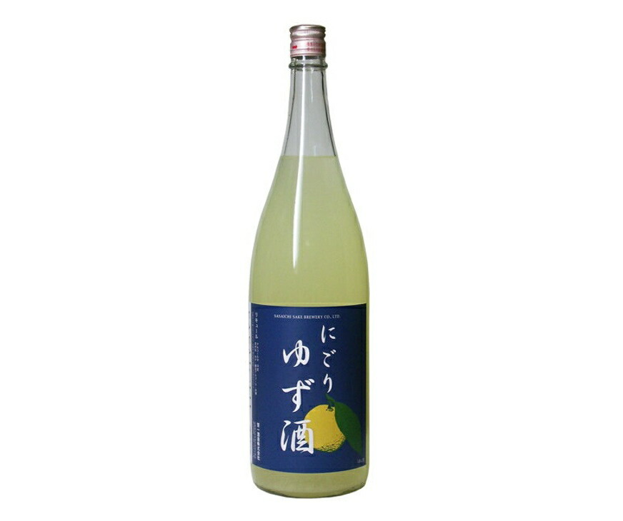 市場 ポイント5倍設定中 大月市 ピューレ 笹一酒造 1800ml 焼酎 山梨県 果肉 alc18% にごりゆず酒