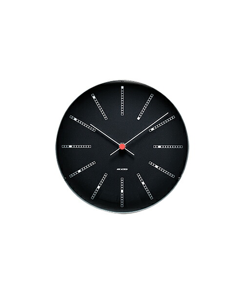 ARNE JACOBSEN WALL CLOCK BANKERS BLACK 210mm #43636 アルネヤコブセン 壁掛け時計 バンカーズ ブラック 実用性 シンプル 存在感 インテリア 歴史的作品 最高傑作 デンマーク国立銀行 トータルデザイン 北欧 家具 雑貨 ギフト ヤコブセン