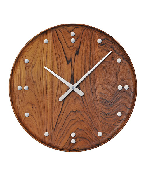 人気カラーの Finn Juhl Wall Clock フィンユール 壁掛け時計 ブラウン