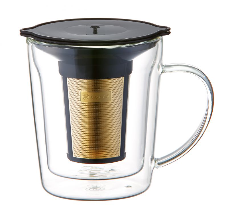 【楽天市場】Cores コレス GOLD FILTER DOUBLE WALL MUG C412 ゴールドフィルター ダブルウォールマグ 1杯用 純金メッキ コーヒーフィルター 豆本来の特徴