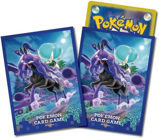 楽天市場 新品 ポケモンカードゲーム デッキシールド 漆黒 バドレックス こくばじょうのすがた 漆黒 スリーブ プロテクター 64枚入り カメ本舗