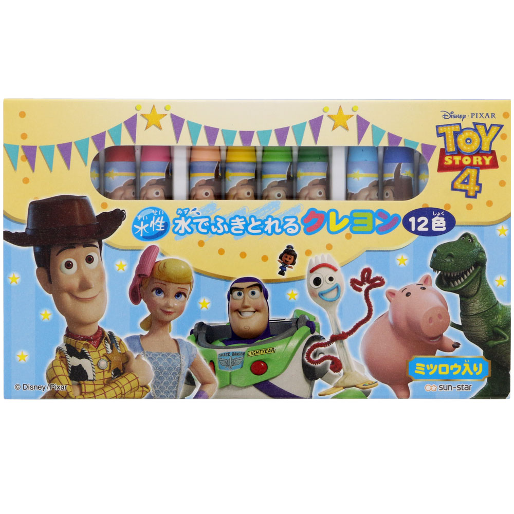 楽天市場 ディズニートイストーリー4 Disneytoystory4 6m水でふきとれるクレヨン くれよん12色 a 紙 文具 ひかり