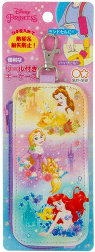 楽天市場 ディズニープリンセス Disneyprincess 新学期リール付キーケース リール式キーホルダータイプのカギカバー 鍵ホルダー S 紙 文具 ひかり