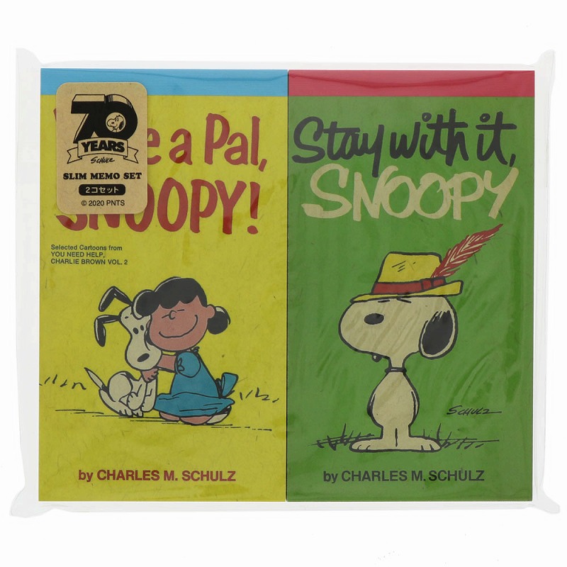 楽天市場 スヌーピー Snoopy Peanuts７０周年 第２弾 スリムメモセット ｙ ｇ S 紙 文具 ひかり