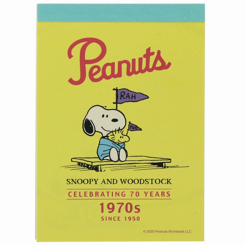 楽天市場 スヌーピー Snoopy Peanuts７０周年 第２弾 メモミニ 70年代 S 紙 文具 ひかり