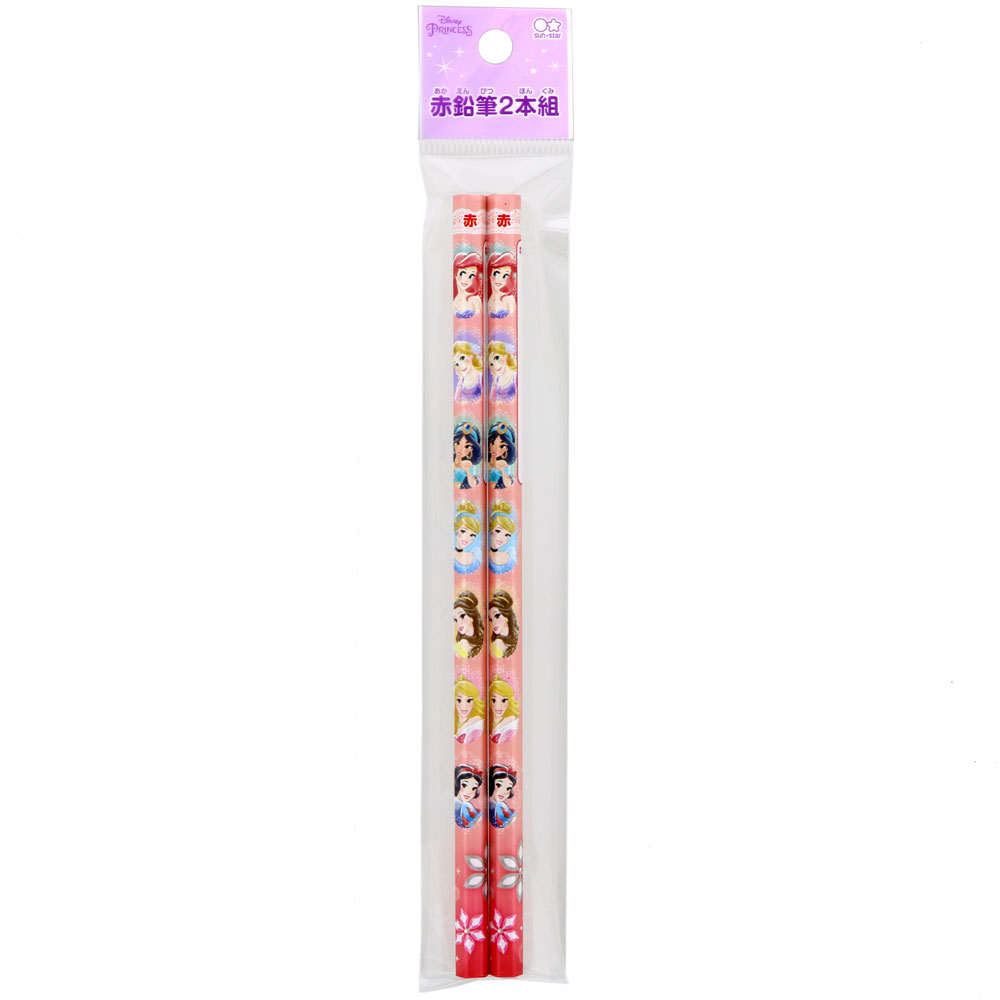 楽天市場 ディズニープリンセス Disneyprincess 21新学期赤鉛筆２本組 赤えんぴつ S 紙 文具 ひかり