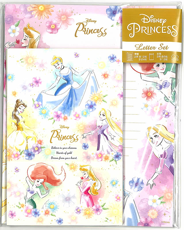 楽天市場 ディズニープリンセス Disneyprincess キャラパレ04レターセット 便箋封筒セット S 紙 文具 ひかり