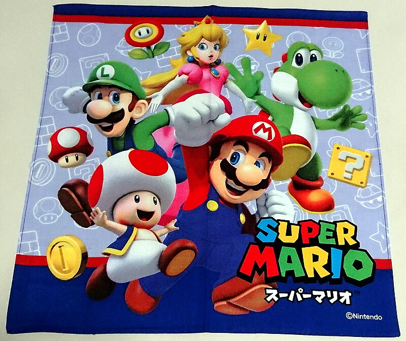 楽天市場】スーパーマリオブラザーズ（SUPER MARIO）天地青・グレー地