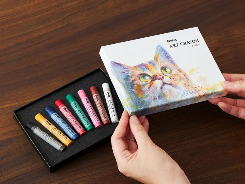 希少　超特大クレヨン飾り　ペンテルクレヨン ぺんてる アートクレヨン 8色セット ART CRAYON おじいちゃん