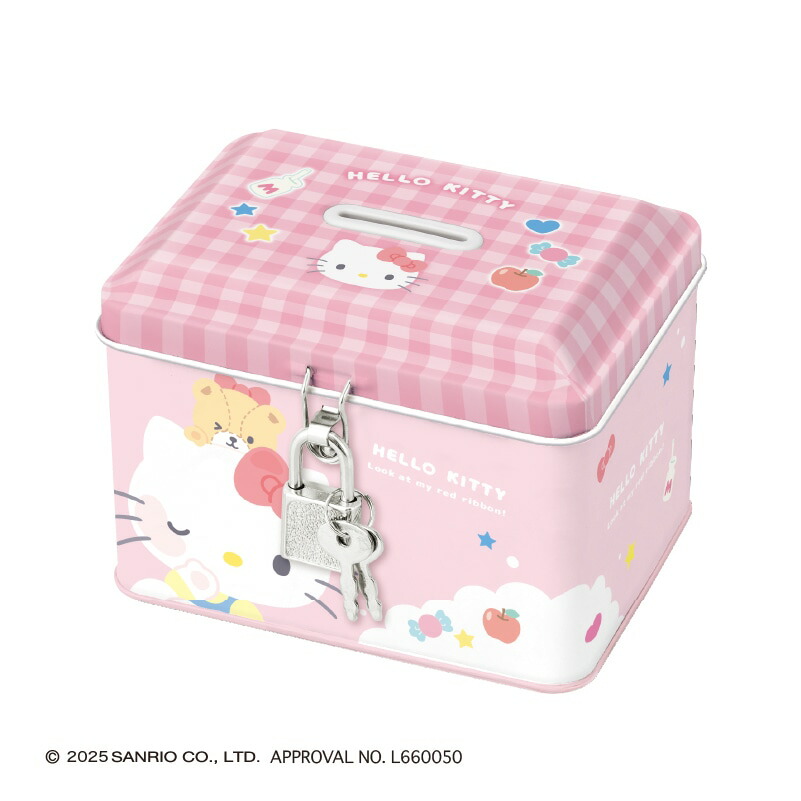 楽天市場】サンリオキャラクターズ カギ付き缶バンク 【ハローキティ