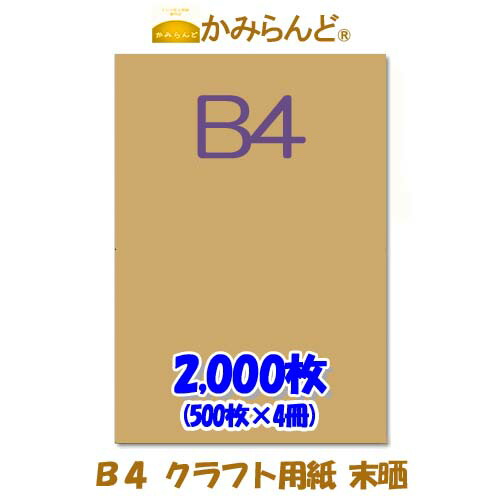 【貨物輸送無料】【B4】 手工芸品質問用紙   未晒    2000枚 安あがり 手工芸品紙