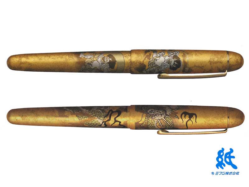 楽天市場】PLATINUM プラチナ万年筆 #3776 金沢箔 万年筆 風神雷神