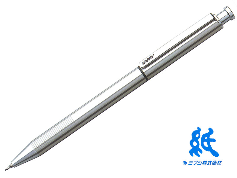 ラミーLAMY ペンシル+ボールペン Lamy twin penツインペン stツインペン ステンレス ペンシル(0.5mm)+ボールペン L645