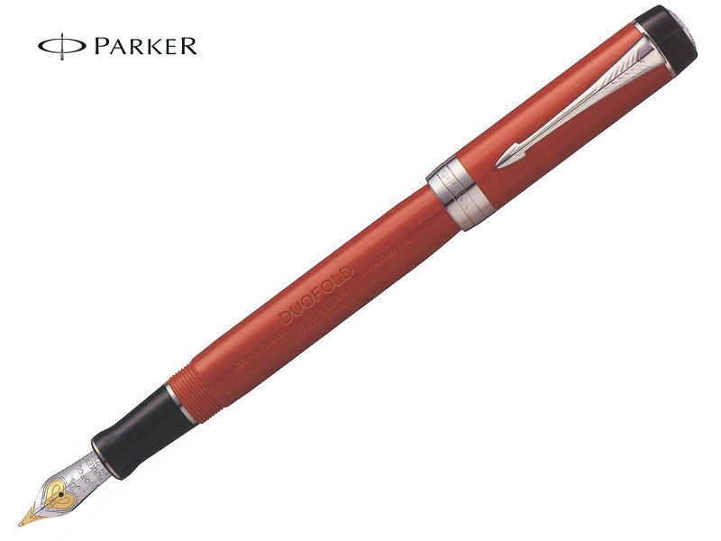 【楽天市場】パーカーPARKER 万年筆デュオフォールドクラシックDUOFOLD ブラックGT センテニアル 18金ペン先 F・M :  紙・文具の専門店 ミフジ