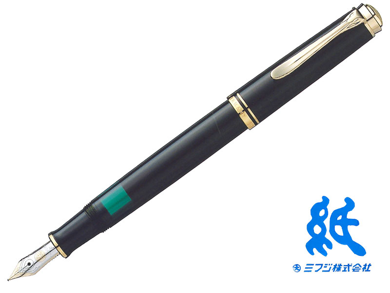 【楽天市場】ペリカンPelikan 万年筆スーベレーンSouveran 緑縞 ロジウム装飾14金ペン先 F/M/B M400 : 紙・文具の専門店  ミフジ