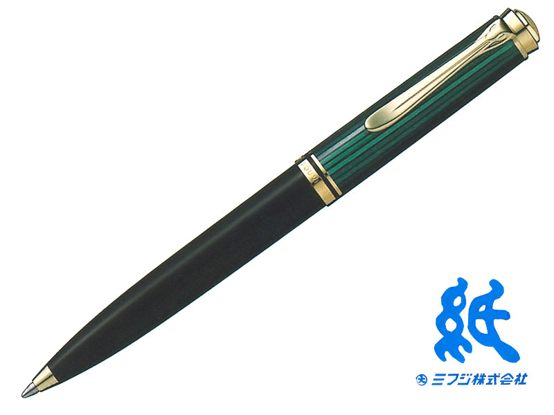 【楽天市場】ペリカンPelikan 万年筆スーベレーンSouveran 緑縞 ロジウム装飾14金ペン先 F/M/B M400 : 紙・文具の専門店  ミフジ