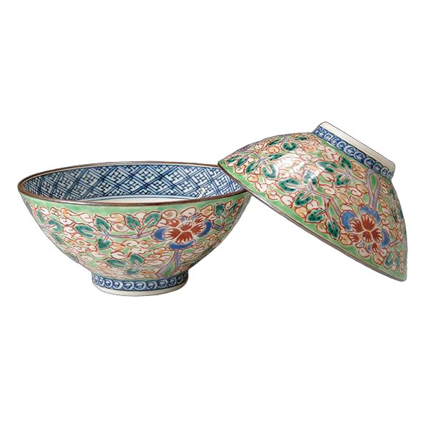 熊谷聡商店 飯碗 LIN003「ヒワ花雲(ひわかうん) 2個セット」京焼くまがい メーカー直送品 ※他ブランド商品と併買不可※ お椀 お碗 ご飯茶碗 飯碗 京焼 磁器 焼き物 食器 インテリア 出産祝い イベント お祝い プレゼント 贈り物 ギフト(代引不可)