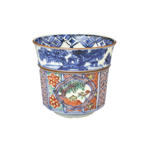 熊谷聡商店 小湯呑 UAO688「色絵帯山水」京焼くまがい メーカー直送品 ※他ブランド商品と併買不可※ 湯呑 京焼 磁器 湯呑み 湯飲み コップ 焼き物 カップ 茶 お茶 食器 インテリア 誕生日 還暦祝い 開店祝い お祝い プレゼント 贈り物 ギフト(代引不可)｜京のもん 京都の名店・名品・良品