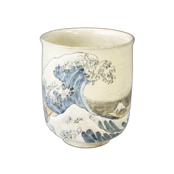 熊谷聡商店 一ヶ湯呑 UKM826「富士(浪裏)」京焼くまがい メーカー直送品 ※他ブランド商品と併買不可※ 湯呑 京焼 陶器 湯呑み 湯飲み コップ 焼き物 カップ 茶 お茶 食器 インテリア 誕生日 還暦祝い 開店祝い お祝い プレゼント 贈り物 ギフト(代引不可)