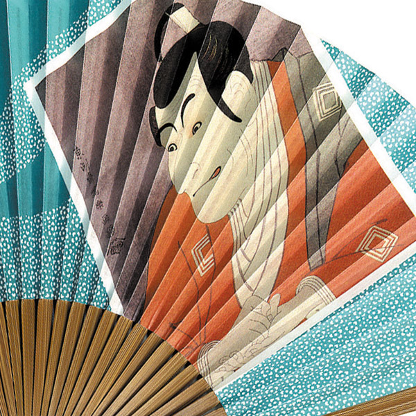 市場 マツヨシ 7 4寸 扇子 取寄せ品 歌麿 和小物 北斎 和雑貨 和装 写楽竹村定之進 雑貨 52 写楽 かっこいい