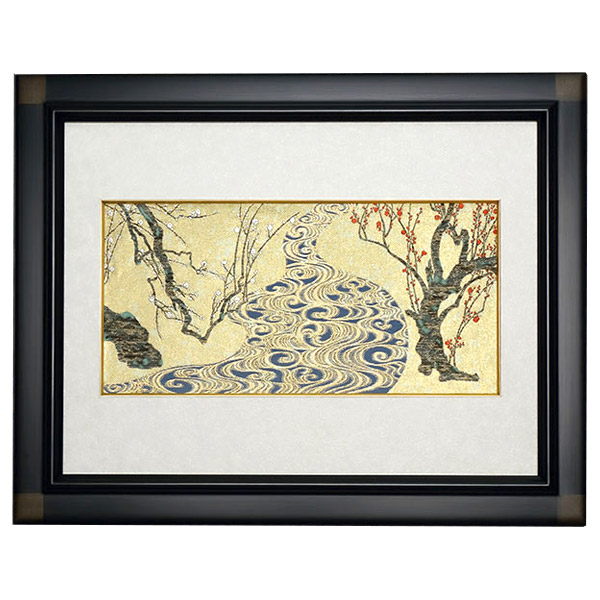 楽天市場】有名 画家 額入りアート 尾形光琳 「紅白梅図」 J2