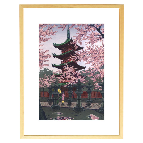 【～4/9まで10％OFFクーポン】芸艸堂 木版画 笠松紫浪「sk17 東京八景の内 上野東照宮(額装)」5767N大衣 額付き メーカー取寄品 京都 版画 インテリア 和風 和雑貨 おしゃれ 高級 上品 雑貨 引っ越し祝い プレゼント ギフト 内祝い