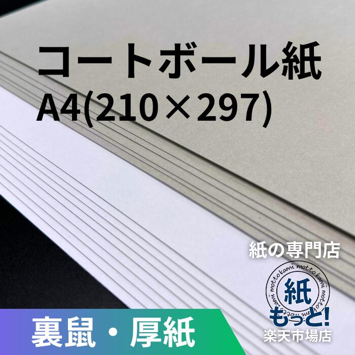【6/5押さえる10%OFF引き換え証散り散り中】厚地の外套どんぶり鉢  A4   210×297【紙もっと！】 片面白 裏薄墨色 ボール紙 厚紙 ボール紙 仕立て上げる 張りつける物 裏張り 包み 機械 送りとどける用 強化材 折れ押しとどめる カルトナージュ 組みたてるひな形 お面 調査報告手工芸品 油性書き込み相応う 国産 高品質
