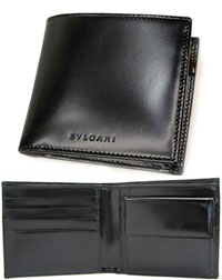 BVLGARI ブルガリ クラシコ小銭入れ付き２つ折り財布スムースカーフ ブラックメンズ 二つ折り財布CLASSICO SMOOTH CALF BLACKサイフ さいふ ウォレットロゴ刻印｜kaminorth