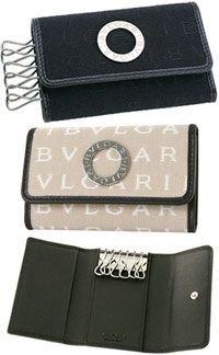 BVLGARI ブルガリ 連キーケース ロゴマニア レッタレ ブラック ベージュ ホワイトロゴモノグラム LETTERE FABRIC 3056430562BE キーホルダー