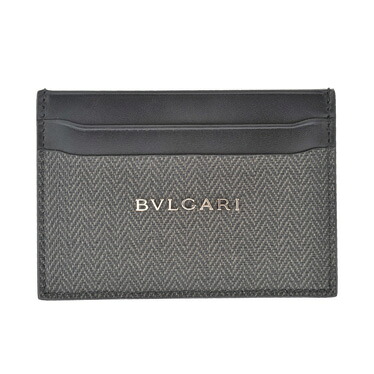 BVLGARI CARDCASEブルガリ カードケースWEEKEND ウィークエンドコーティッドヘリテージキャンバス32584ブラック|kaminorth