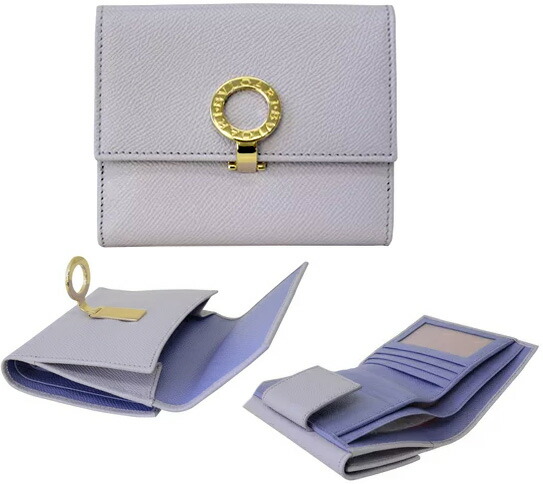 楽天市場 Bvlgari ブルガリ小銭入れ付きダブルホック２つ折り財布ライラックラベンダーパープルお色違いのレッドも御座いますロゴ刻印クリップホックwホック二つ折り財布 ライトパープルさいふ サイフ ウォレットロゴクリップ レザー Kaminorth