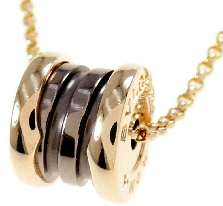 BVLGARI ブルガリ レディース メンズ リングネックレス ビーゼロワンコレクション ブロンズセラミック 18Kピンクゴールド Bzero.1 ローマ ペンダントネックレス ROMA PENDANT B-ZERO1 NECKLACK 円形競技場コロッセオインスピレーション