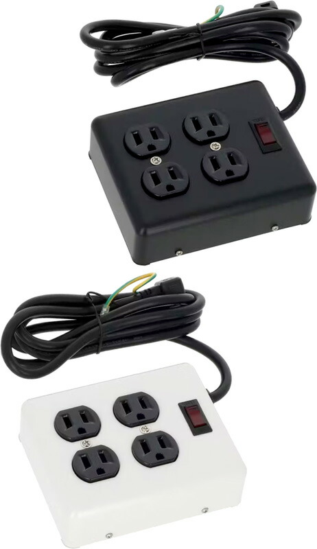 アメリカンスタイル レトロ電源延長コード ハイスペックパワータップ 4口分岐 AC電源電源タップ スチールボックス お部屋に合わせてコーディネート ホワイト マット ブラック 壁掛けも可能コンセントプラグ 待機電源が気になる家電の省エネ＆エコ対策 9,605円