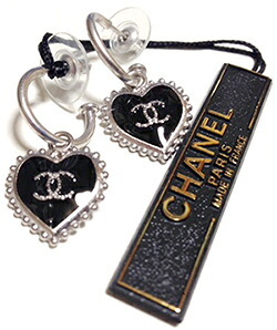 CHANEL シャネルレディース アクセサリー ピアスCCロゴ ブラックハートフックスイングA34760 Y2250 Z0002耳元のアクセント PIERCESココマーク CCマークアクセサリー｜kaminorth