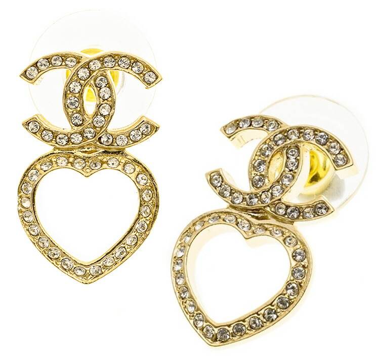 Chanel 透明・金色 ロゴ入り 立方体ピアス(片耳用) CH6964DW00700_wa_thumb.jpg