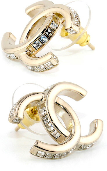 楽天市場】シャネル CHANEL レディースピアスCCマーク メタル ダブルC