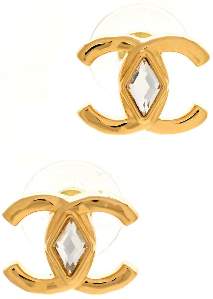 キラキラ光るクリスタルCCロゴ♪【CHANEL】25SS スタッドピアス 楽天市場】シャネル CHANEL ピアス CCマーク メタル＆ストラス