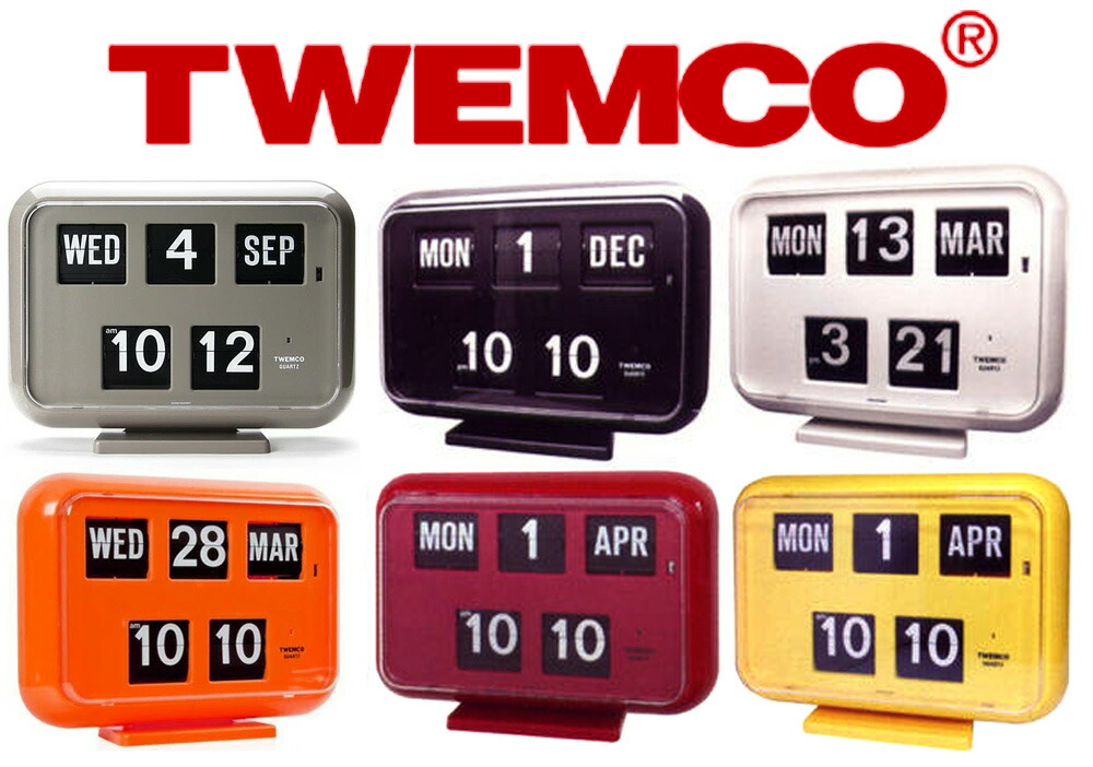 楽天市場】フリップクロック パタパタ時計ホワイト オレンジ グレー