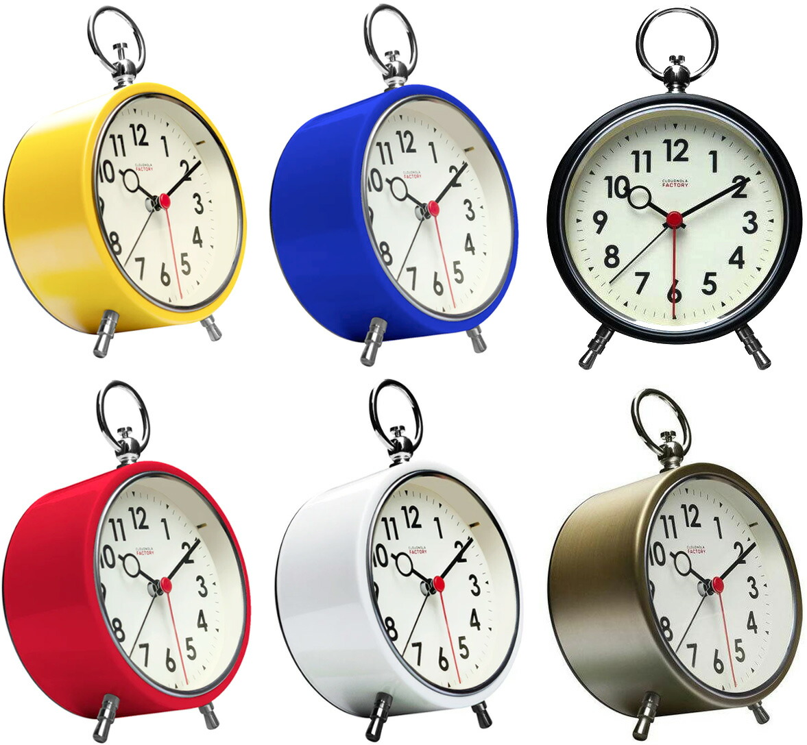 【楽天市場】オランダデザイントップリング目覚まし時計ノルディックファクトリーデザインクロックモダンアラームデスククロックブラック ホワイト