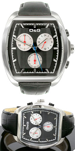 【楽天市場】DOLCE&GABBANAD&G クロノグラフ 腕時計ドルチェ＆ガッバーナブラック 樽型フェイスケース MARTIN