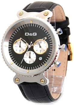【楽天市場】D&G 腕時計ドルガバ アナログウォッチ リズムブラック文字盤×シルバーケース×型押しブラッククロノグラフDOLCE