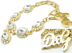 【楽天市場】D&G ブレスレット ドルチェ＆ガッバーナ筆記ロゴ ゴールドチェーンディーアンドジー 腕輪アクセサリー プレゼントに！メンズ