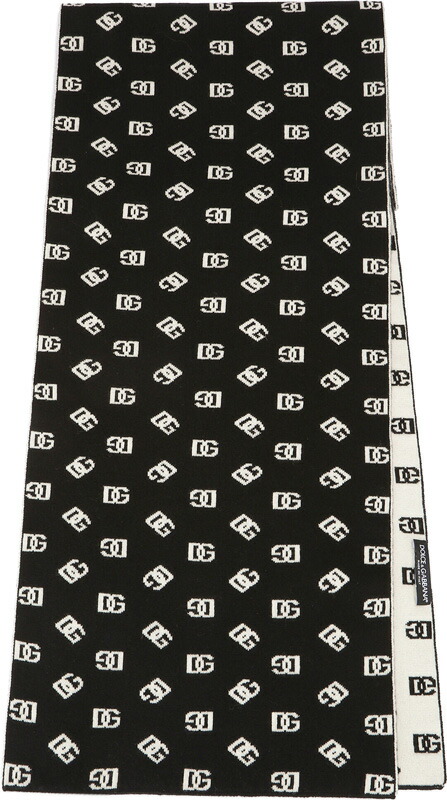 楽天市場】D&G DOLCE&GABBANA ドルガバマフラー ブラック×ブラウン