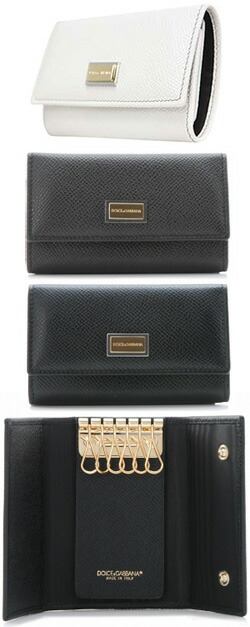 ✨美品✨ドルチェ&ガッバーナ　6連キーケース　ブラック　レザー　DG 金具 美品 ＊ ドルチェ&ガッバーナ レザー パンチング 6連キーケース