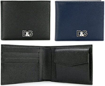 楽天市場】D&G DOLCE&GABBANAメンズ 小銭入れ付き二つ折財布グレー