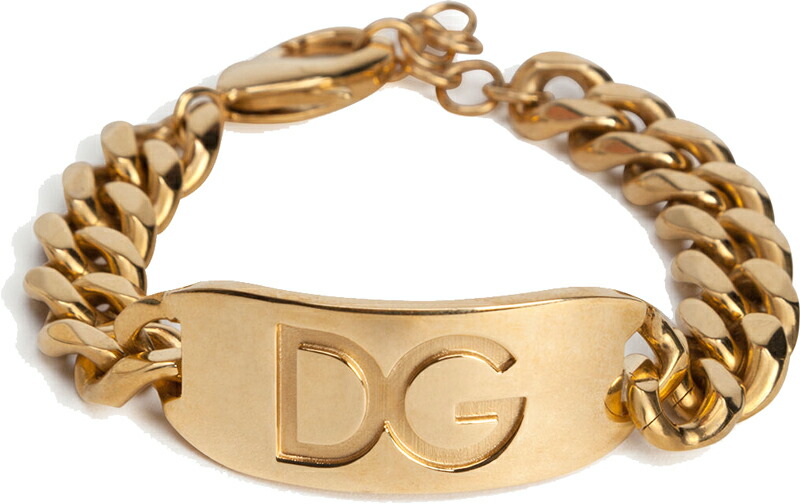DOLCE＆GABBANA ロゴ チェーンリンク ブレスレット イタリア製 Dolce & Gabbana DGロゴ チェーンリンク ブレスレット