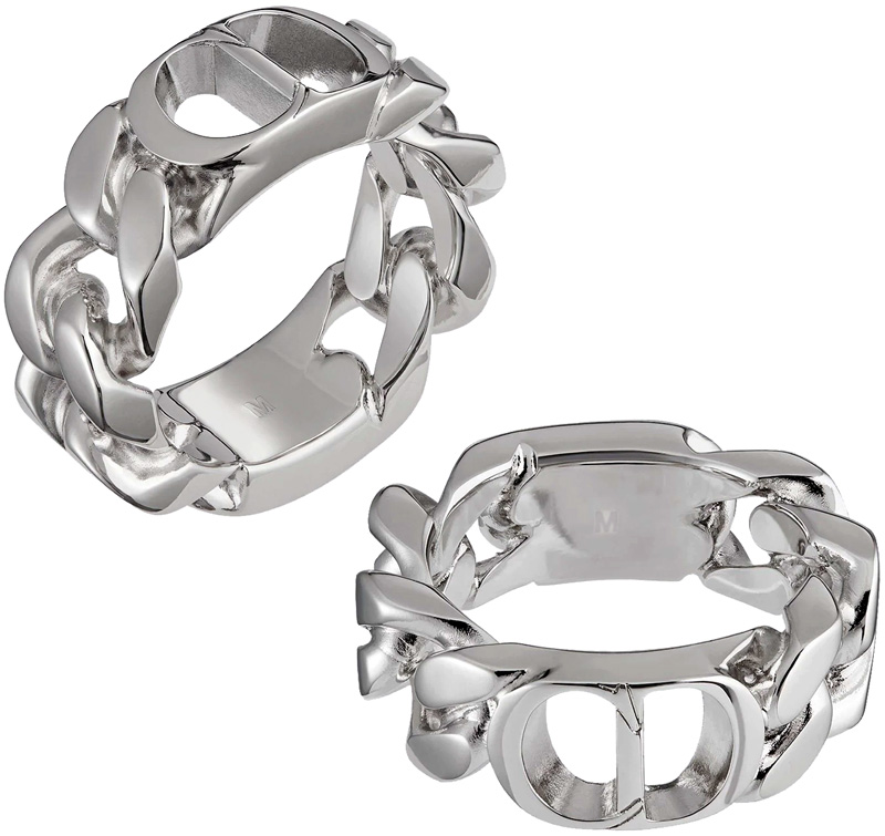 Christian Dior ディオール シルバー ロゴ リング13号 指輪 abitur