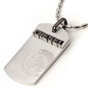 DIESEL ペンダントネックレス ディーゼル 立体ロゴドッグタグ シルバー ブレイブマンロゴ アクセサリー メンズ PENDANT NECKLACE Step Up - Mens モヒカン ブラックトツロゴ